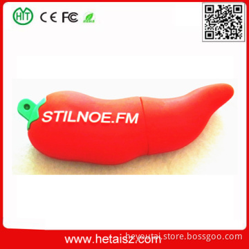 PVC Vegetable Shaped 512GB USB Stick Cheap, Red Pepper Shape USB 1GB Cheap